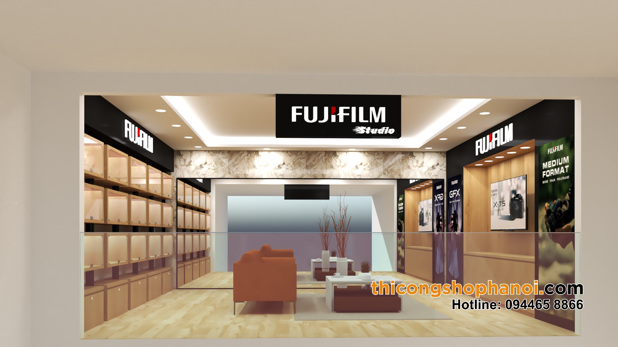 Thiết kế và thi công Fujifilm Studio tại Hà Nội
