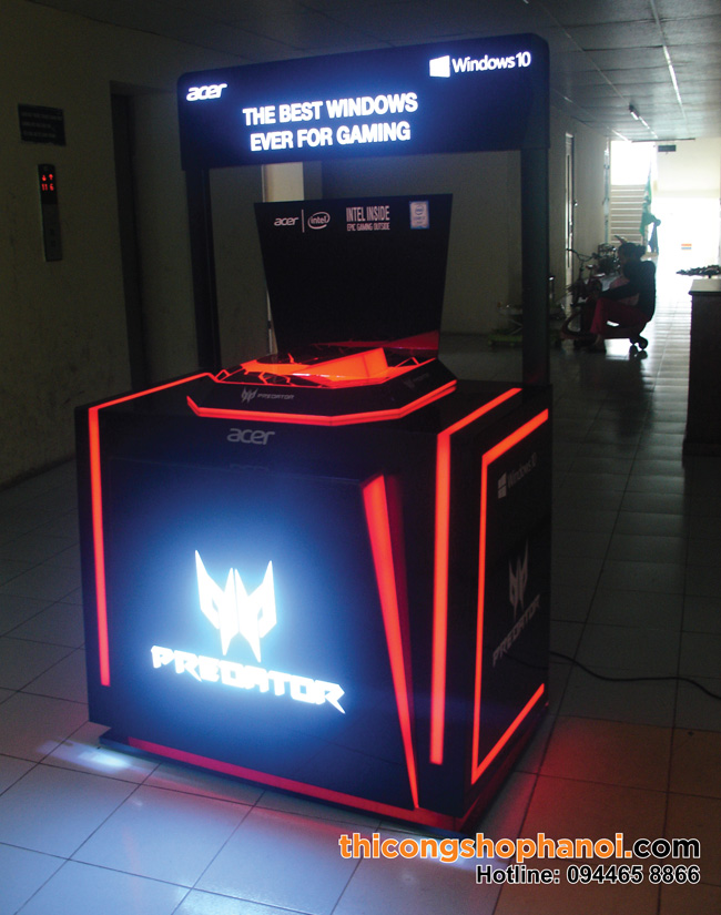 Thiết kế, thi công Booth trưng bày Laptop Hãng Acer tại các đại lý ở Hà Nội và miền bắc