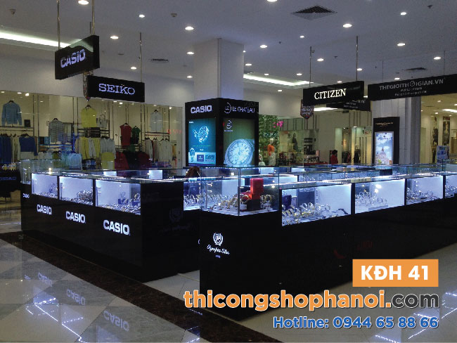 Xưởng đóng tủ trưng bày đồng hồ tại hà nội