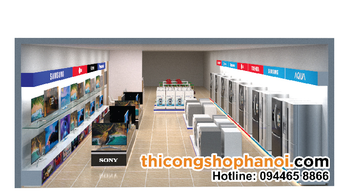 Setup cửa hàng điện máy đồ gia dụng tại Hà Nội
