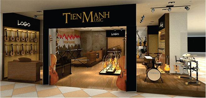 Showroom nhạc cụ Tiến Mạnh tại Royal City Hà Nội