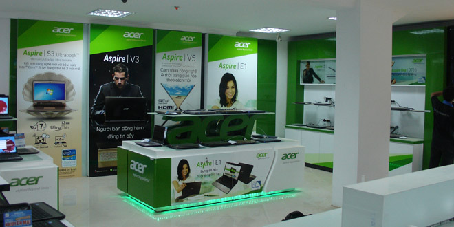 Thiết kế, thi công tủ đảo laptop Hãng Acer tại Showroom Trần Anh Đại Cồ Việt