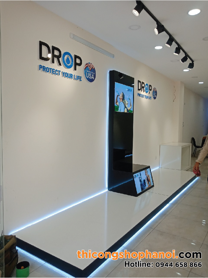 Thiết kế thi công shop máy lọc nước Drop thương hiệu Mỹ tại HN-01-14