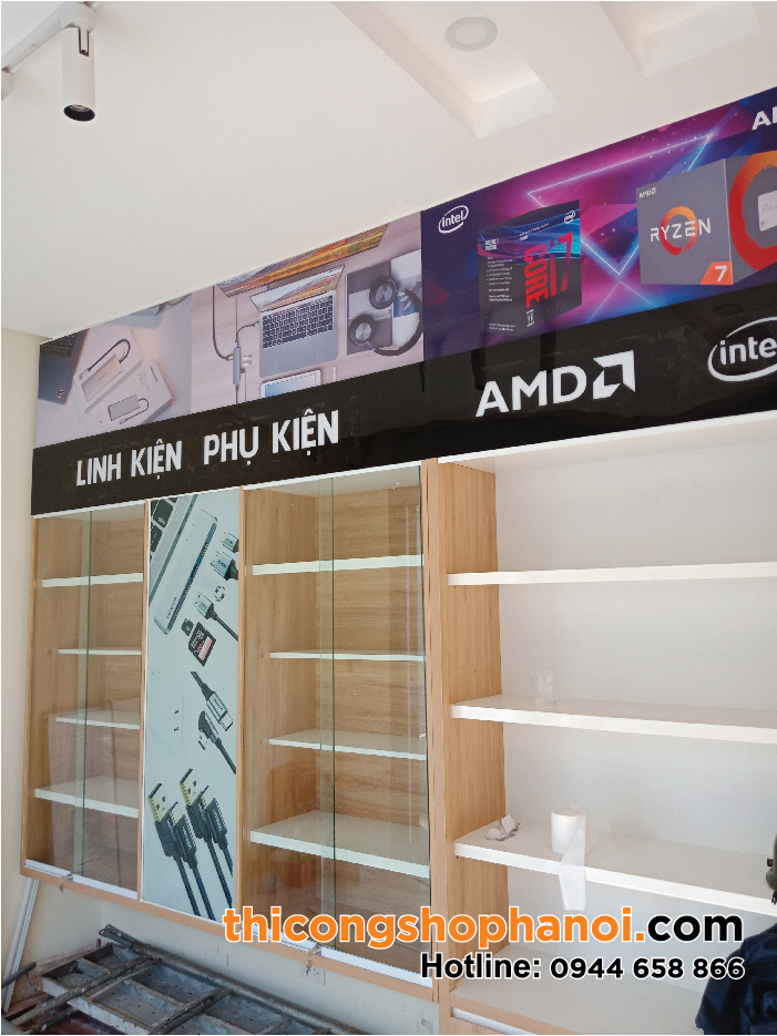 Thiết kế và thi công cửa hàng Laptop, PC và linh phụ kiện tại Hà Nội-05