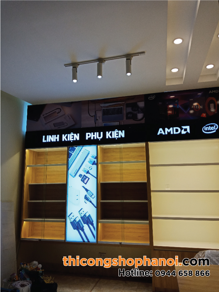 Thiết kế và thi công cửa hàng Laptop, PC và linh phụ kiện tại Hà Nội-07