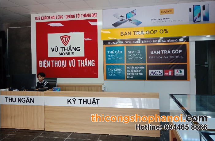 Thiết kế và thi công cửa hàng điện thoại Vũ Thắng cơ sở 2 Hoàng Xá Thanh Thuỷ-15