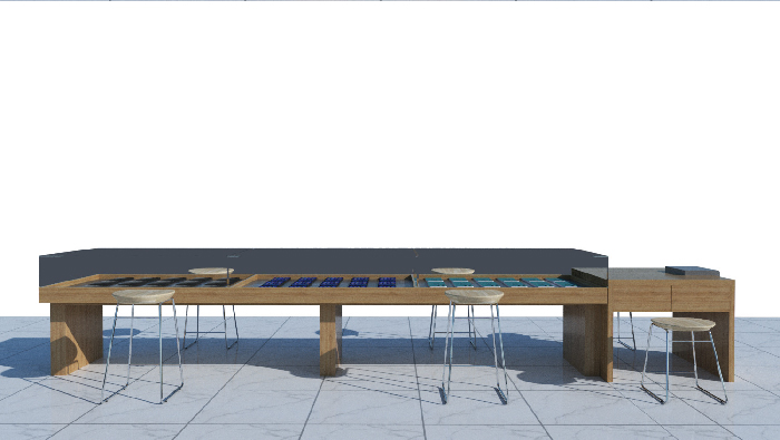 Thiết kế và thi công shop điện thoại phong cách hiện đại tại Bắc Giang-03