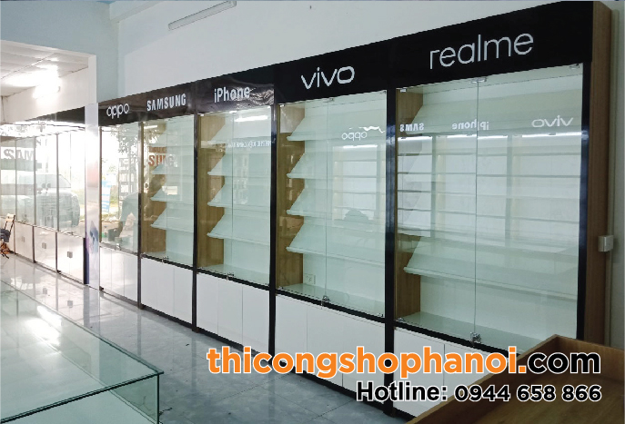 Thiết kế và thi công shop điện thoại tại Bắc Giang-05