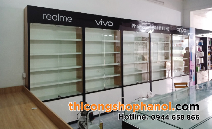 Thiết kế và thi công shop điện thoại tại Bắc Giang-13