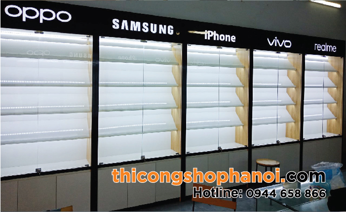 Thiết kế và thi công shop điện thoại tại Bắc Giang-14