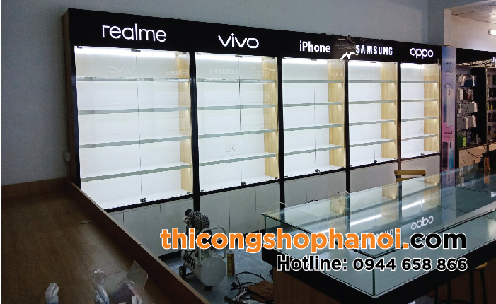 Thiết kế và thi công shop điện thoại tại Bắc Giang-15