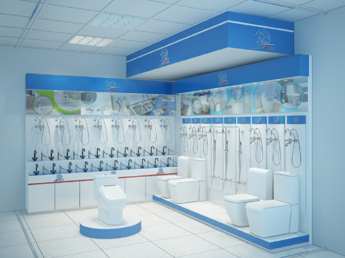 Thiết kế và thi công phòng trưng bày TBVS Sen vòi