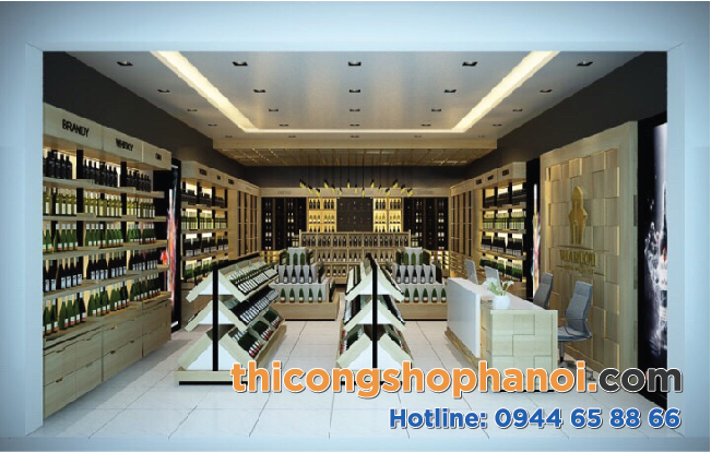 Thiết kế và thi công cửa hàng rượu vang