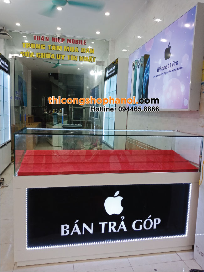 Thi công shop điện thoại Apple tại Mê Linh HN