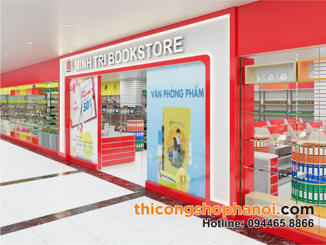 Thiết kế nhà sách Minh Trí tại Savico Long Biên