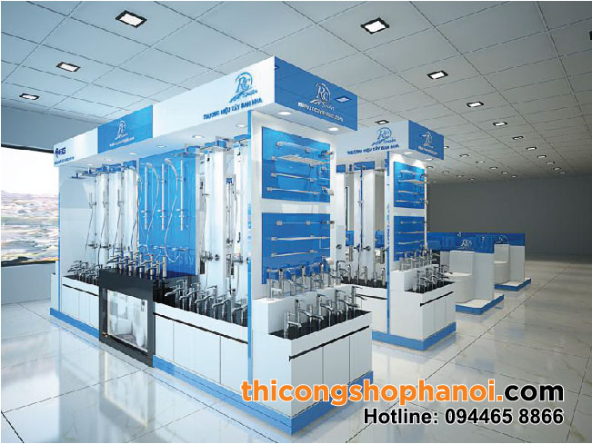 Thiết kế và thi công phòng trưng bày Sen vòi Roca tại Siêu Thị TBVS Thái Nguyên