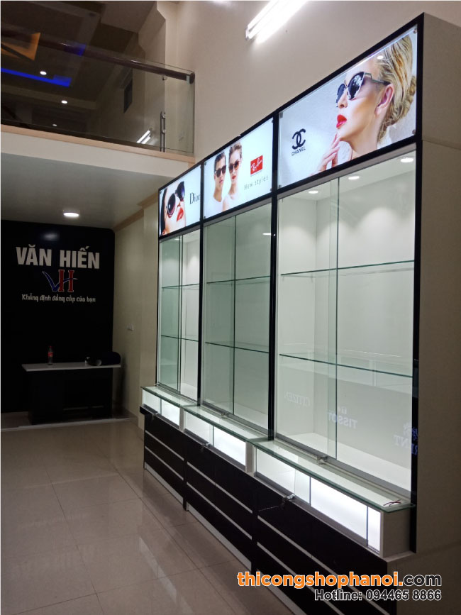 Thiết kế thi công shop đồng hồ và kính mắt tại thị xã Sơn Tây