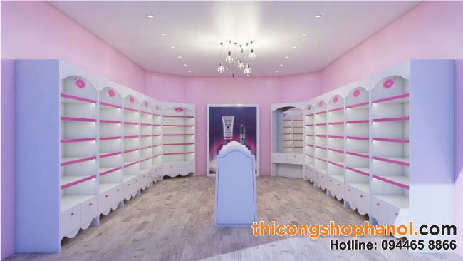 Thiết kế thi công shop mỹ phẩm Beauty & Cosmetics