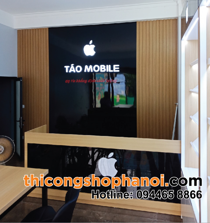 Thiết kế và thi công shop điện thoại Táo Mobile tại Hà Nội