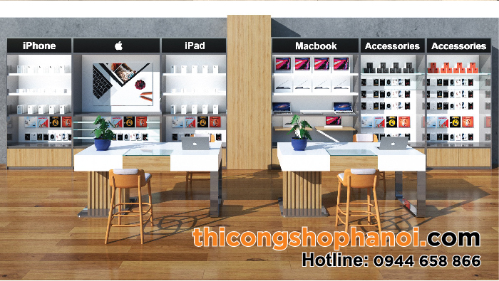 Thiết kế shop Điện thoại Iphone, Ipad, Macbook