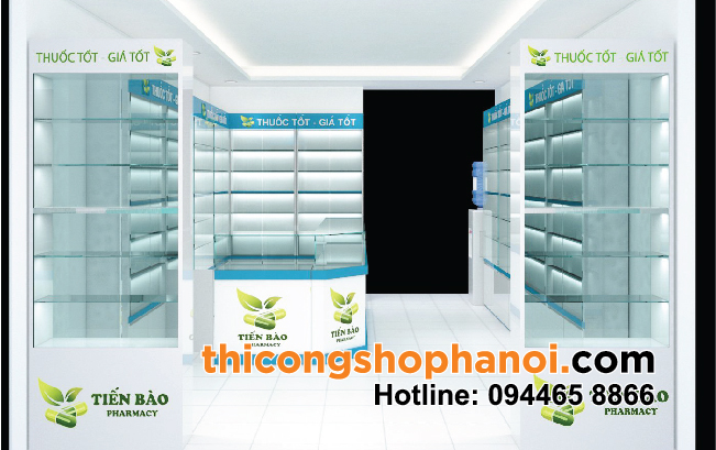 Thiết kế và thi công nhà thuốc Tiến Bào tại Bắc Ninh