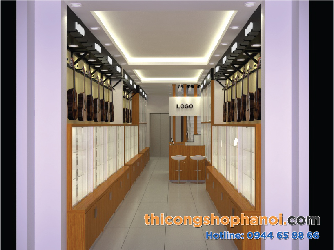 Thiết kế shop nhạc cụ tiến mạnh HCM