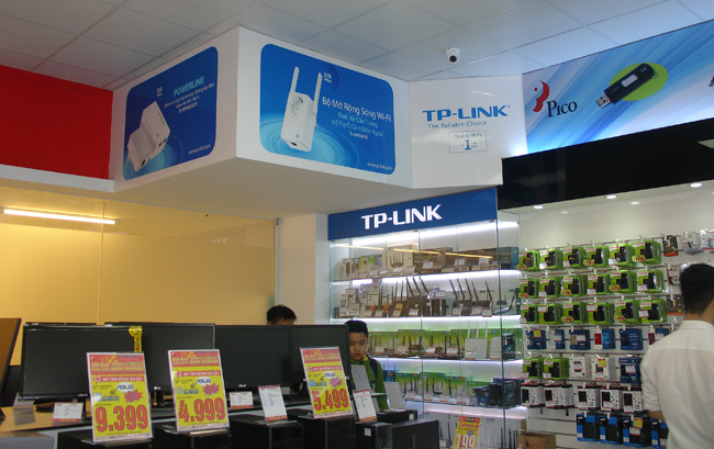 Thiết kế, thi công tủ thiết bị mạng Hãng TP Link tại Siêu thị Điện máy Pico Hà Nội